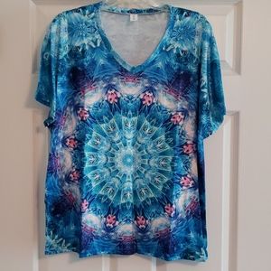 Chicyea woman's XL to 1XL woman's top tie dye